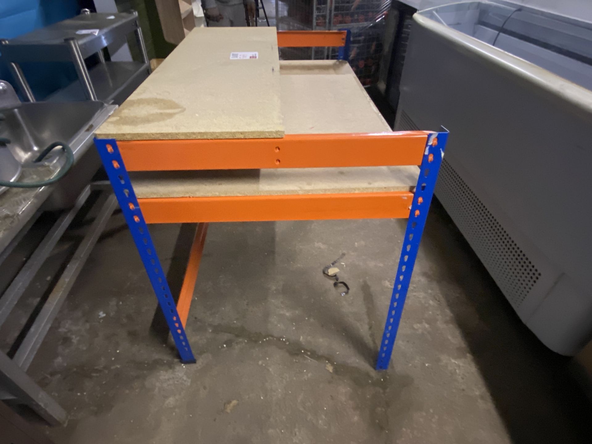 Boltless table workbench, approx: length 123m x height 91cm x depth 76cm - Image 2 of 2