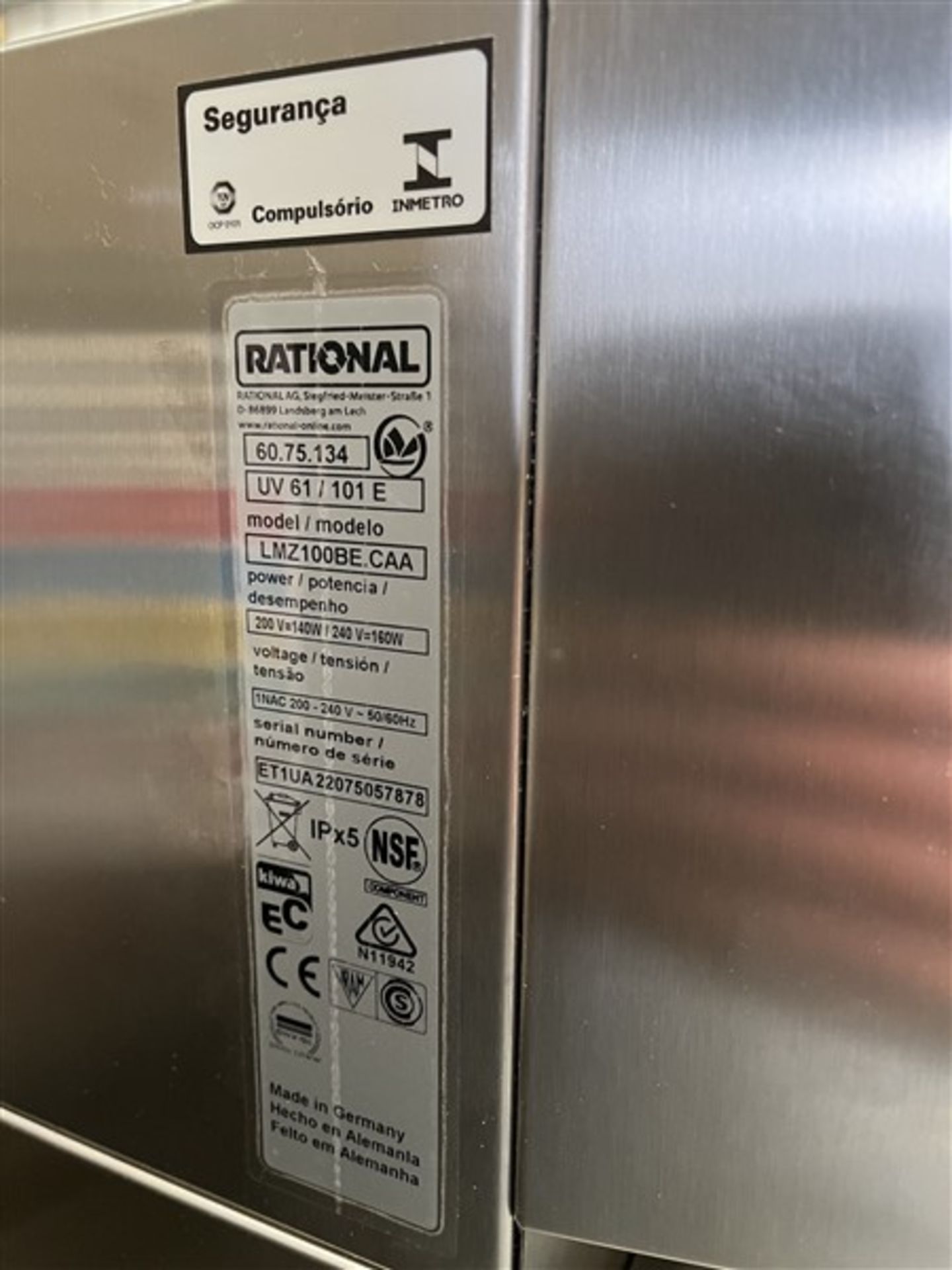 Rational 1 Combi Pro combi oven, model LM100DE AXXXX, serial no. E11SJ22012944863 (3-phase), 2022, - Image 7 of 9