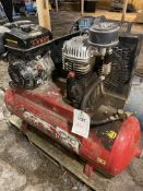 SIP, Petrol powered, reciever mounted air compressor, 337cc engine, apx 180 litre. (Working
