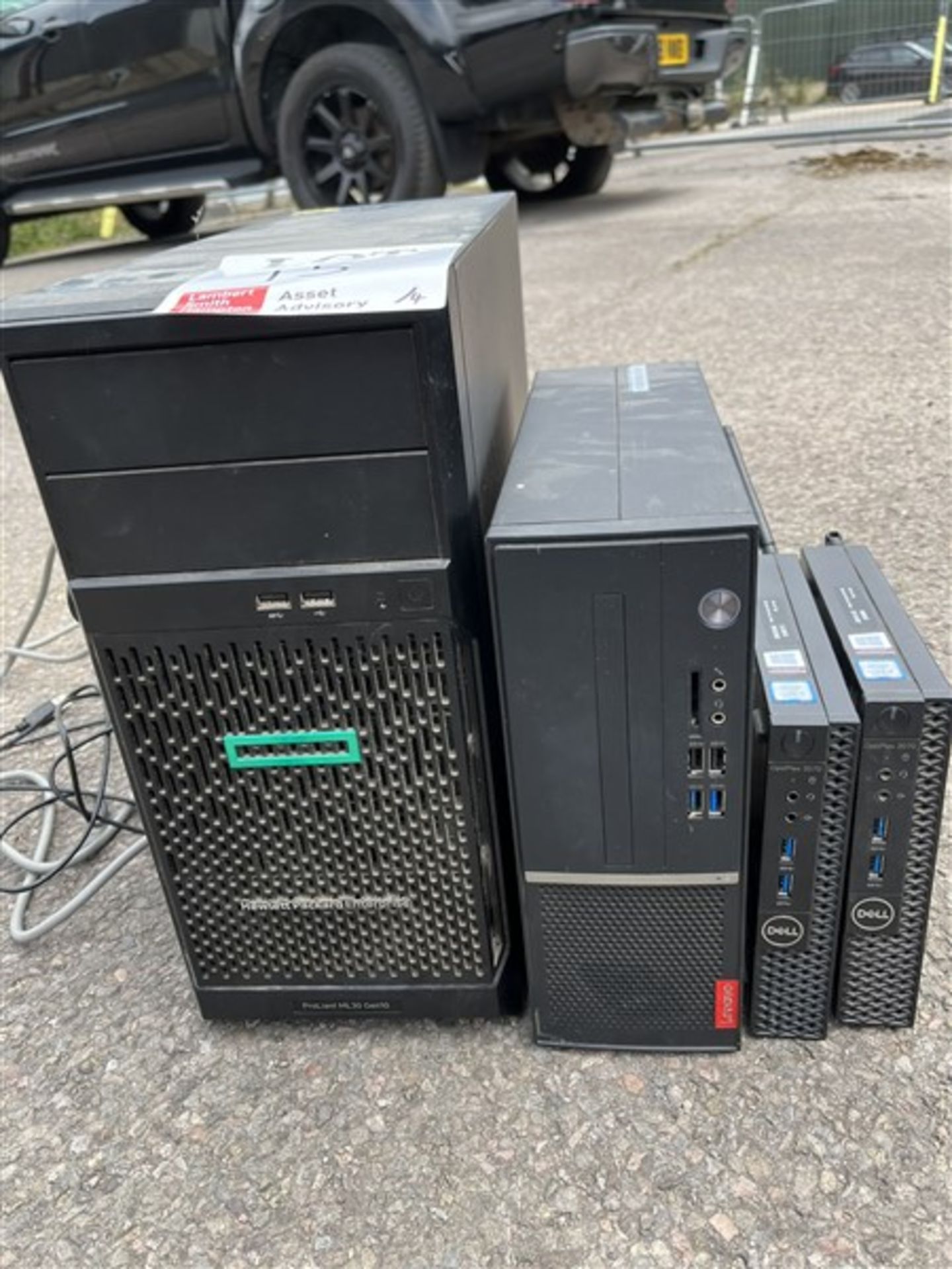 Desktop PC's 1 x HP Enterprise,1x Lenovo and 2x Dell 3070 Micro pc's (note HDDs will be removed) - Image 2 of 3