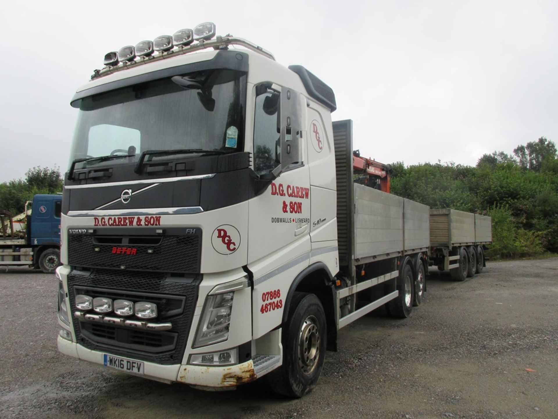 Volvo FH540 Euro 6 sleeper cab 6 x 2 rear lift/rear steer rigid dropside platform lorry, 12,777cc,