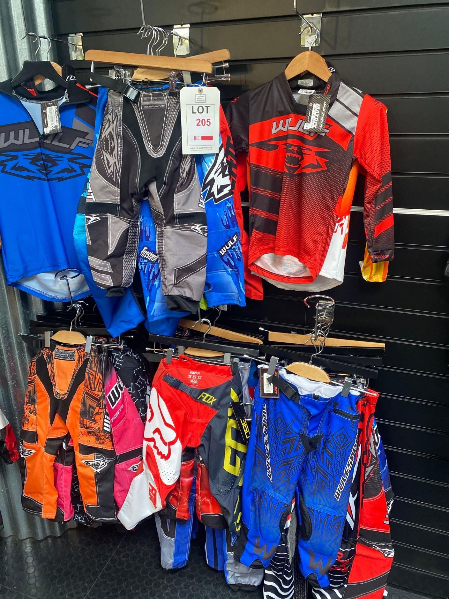 Various children’s branded motocross clothing. Please note this item will be sold as Zero Rated VAT