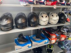 6 x Nolan N53 motocross helmets sizes 2 x XL, 1 x L,1 x M, 2 x S. Please note this lot will be sold