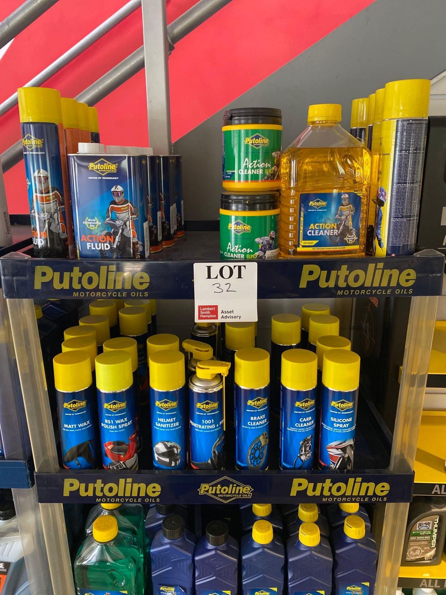 Putoline display unit and contents to include various unused, lubricants, sprays and oils as lotted - Image 2 of 4