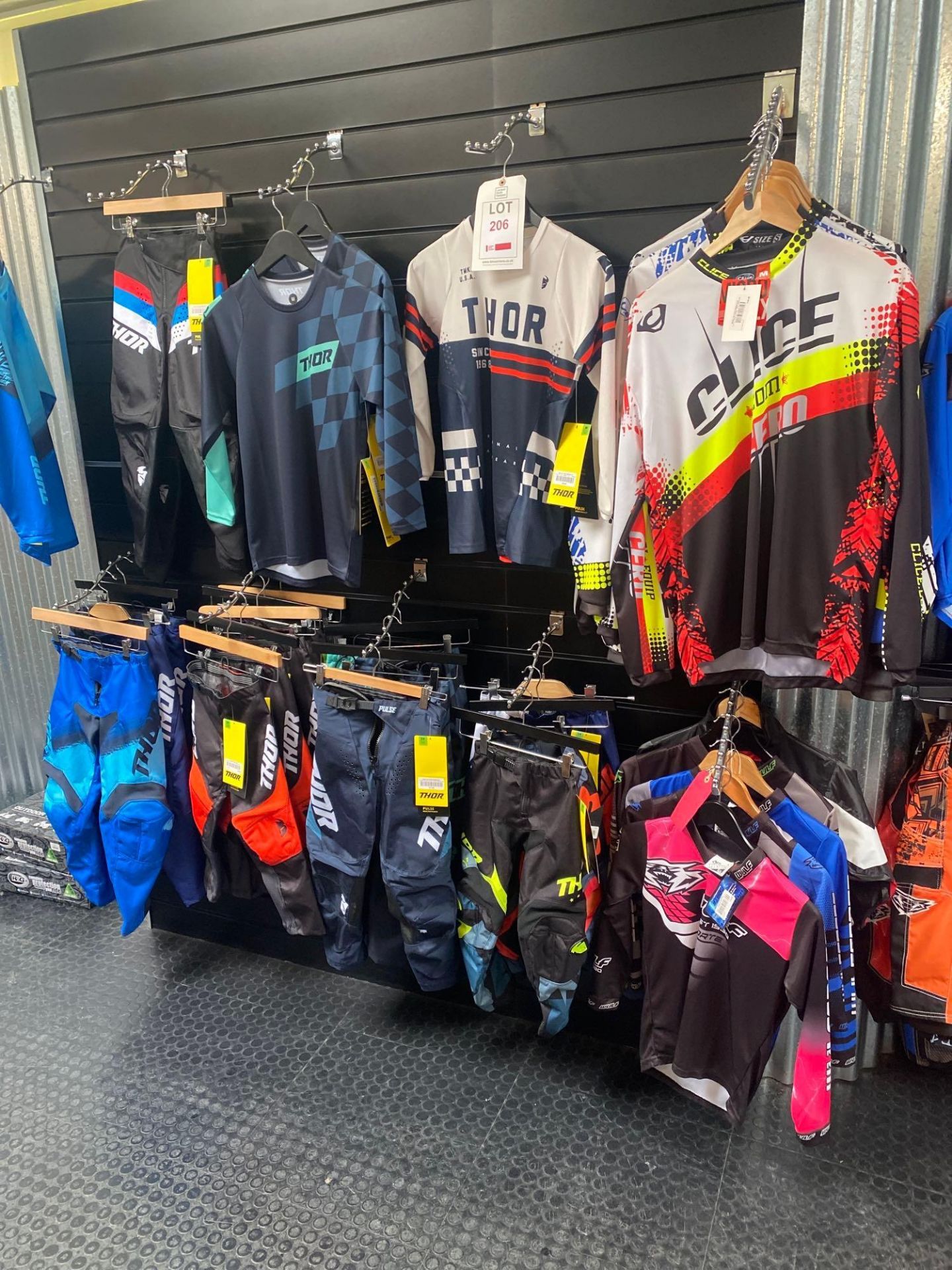 Various children’s branded motocross clothing. Please note this item will be sold as Zero Rated VAT