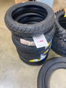 6 various motorcycle scooter tyres sizes 2 x 130-70-13, 2 x 120-70-13, 2 x 110-70-13