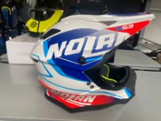Nolan N53 motocross helmet size S. Please note this lot will be sold as Zero Rated VAT