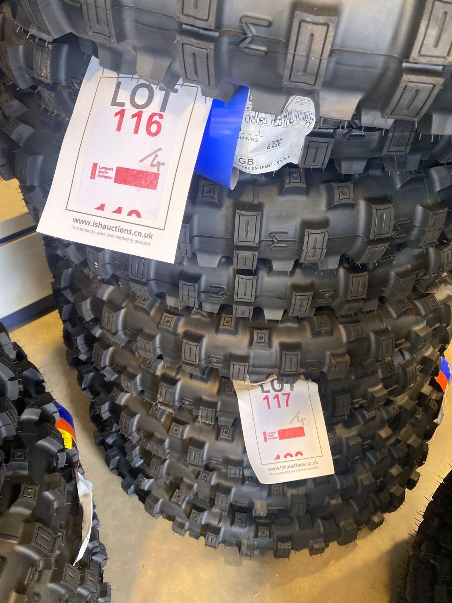 4 x Michelin, enduro medium tyres size 140-80-18