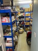 Contents of the room to include a large quantity of motorcycle spares and accessories to include