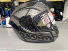 Vemar hurricane claw, Matt dark silver, motorcycle helmet, size, small, RRP £249.99. Please note