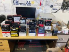 16 various unused motorbikes and quad bike batteries