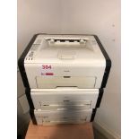 Two Ricoh SP213W Wireless Laser Printers and a Ricoh SP211 laser Printer (No Power Supplies)