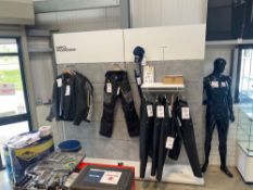 8 Husqvarna display units, complete with associated shop fittings note does not include stock (