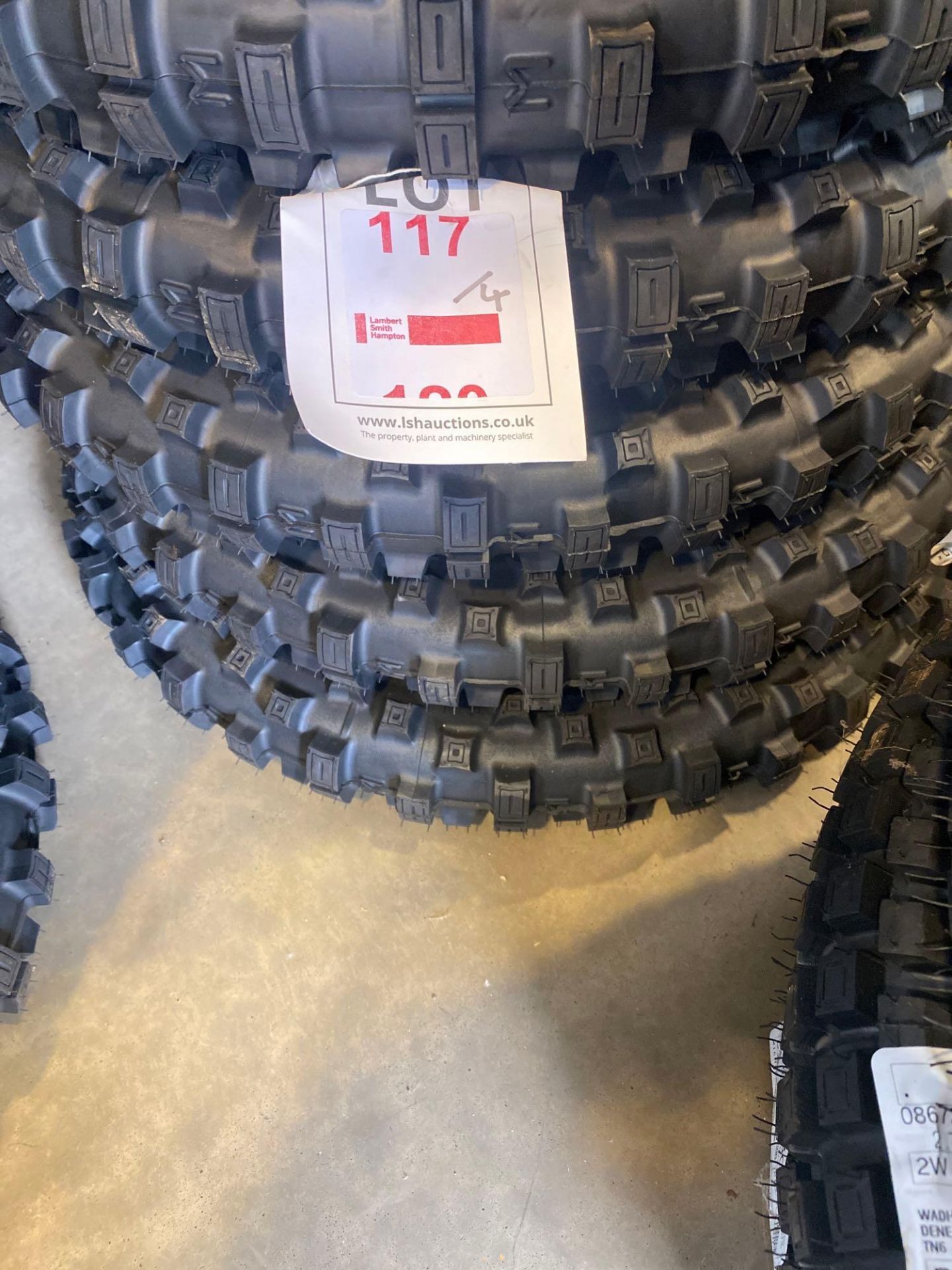 4 x Michelin, enduro medium tyres size 140-80-18