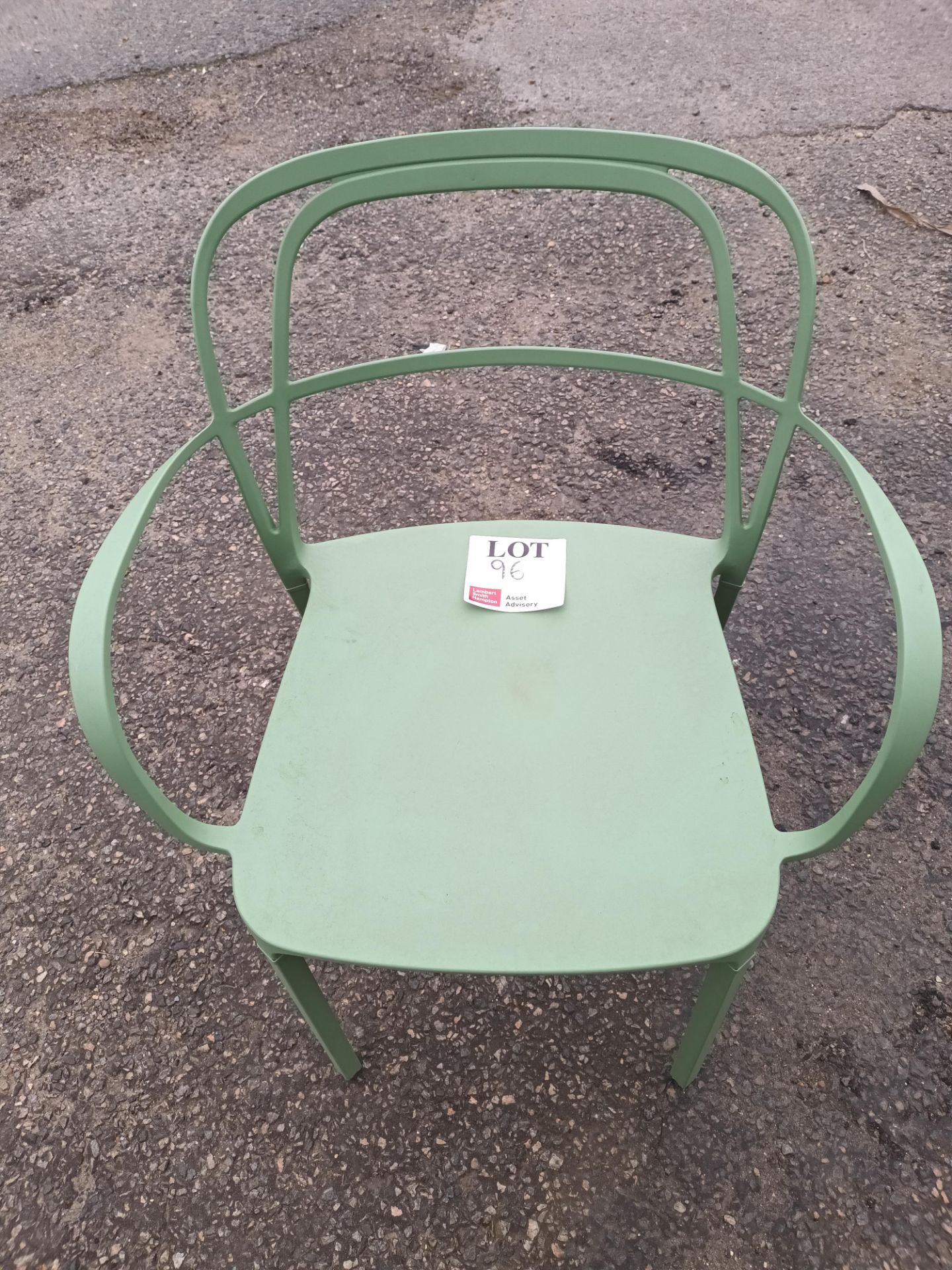 Pedrali Intrigo green garden chair (Located: Billericay)