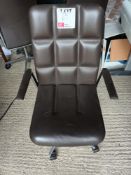 Walter Knoll Leadchair Management 2060 brown leather upholstered executive chair (Located: Billerica