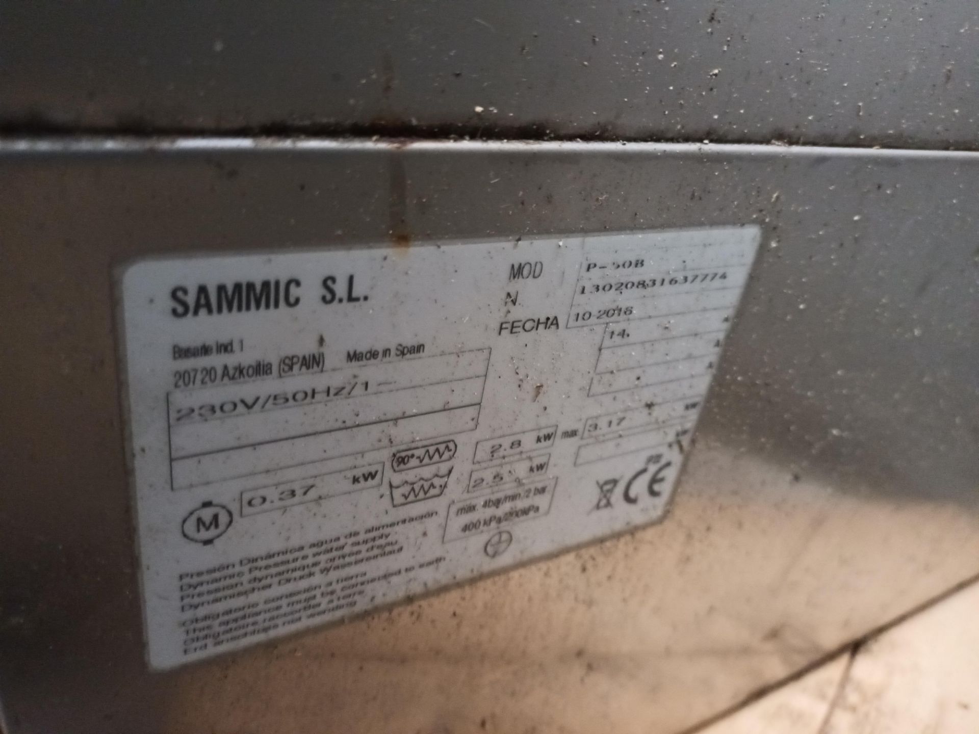 Sammic 20720 Azkoiltia stainless steel under-counter dishwasher (Located: Hanslope) - Image 3 of 3