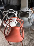 Three Masters by Kartell various coloured stackable chairs (Located: Billericay)