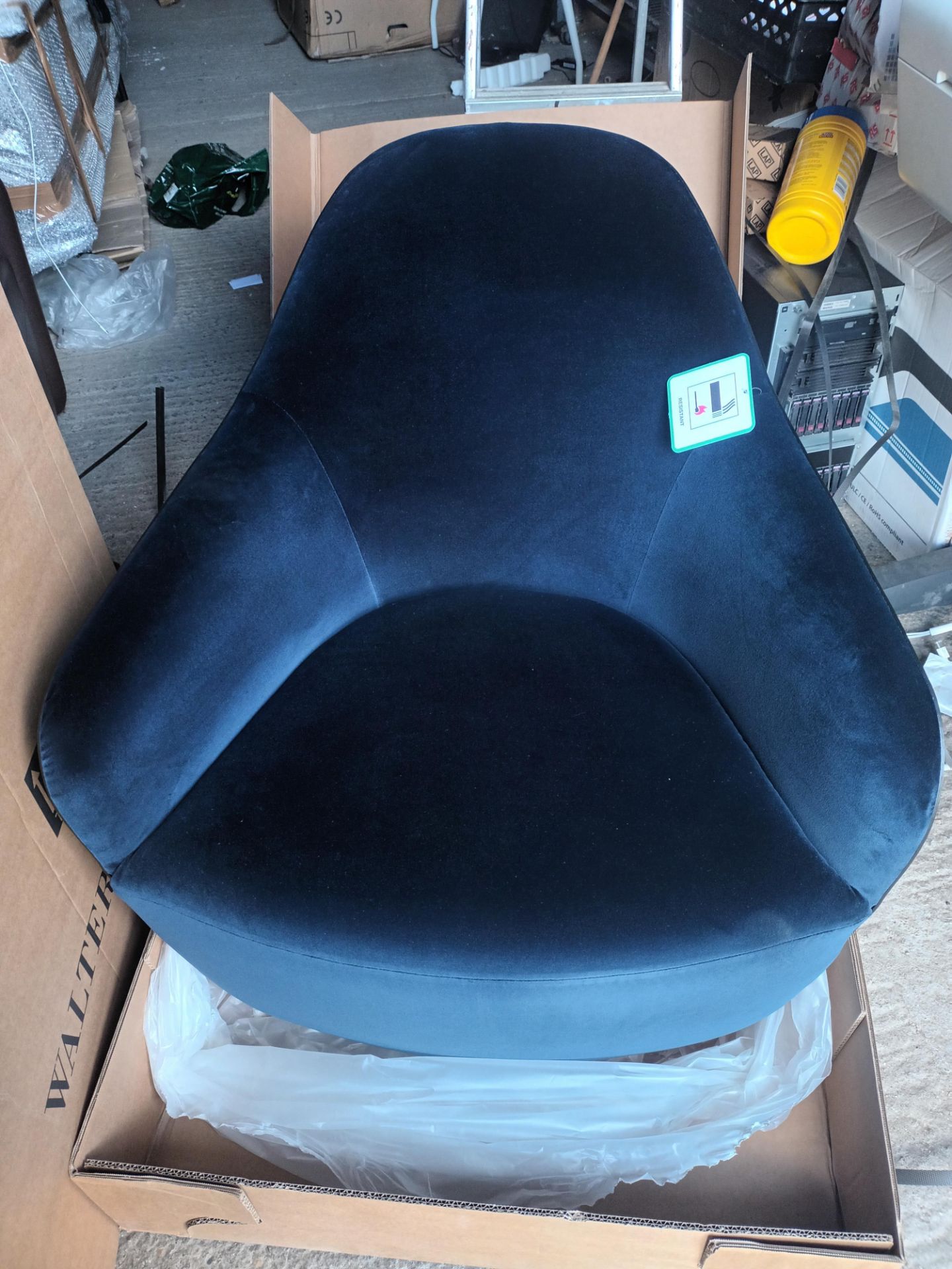 Walter Knoll Isanka Sessel 192-10C Riva 7770 midnight blue armchair (new & boxed) (Located: Billeric