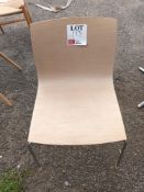 Arper light wood chair with chrome frame (Located: Billericay)