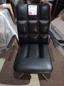 Walter Knoll leadchair management 2063 black leather upholstered executive chair with chrome frame (