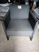 Cane-Line Encore lava grey lounge chair (Located: Billericay)