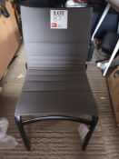 Alias grey cloth upholstered with black frame chair (Located: Billericay)