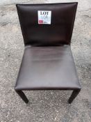 Walter Knoll brown leather upholstered chair (Located: Billericay)