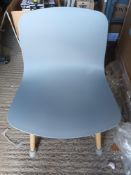 Two HAY AAC12 grey chairs with wooden legs (new & boxed) (Located: Billericay)