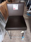 Walter Knoll 4030 Jason brown leather upholstered high stool (Located: Billericay)