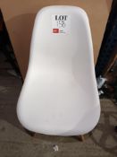 White chair with metal frame (Located: Billericay)