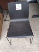 Black wood with black metal frame chair (Located: Billericay)