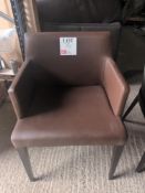 Poltrona Frau brown leather upholstered lounge chair (Located: Billericay)