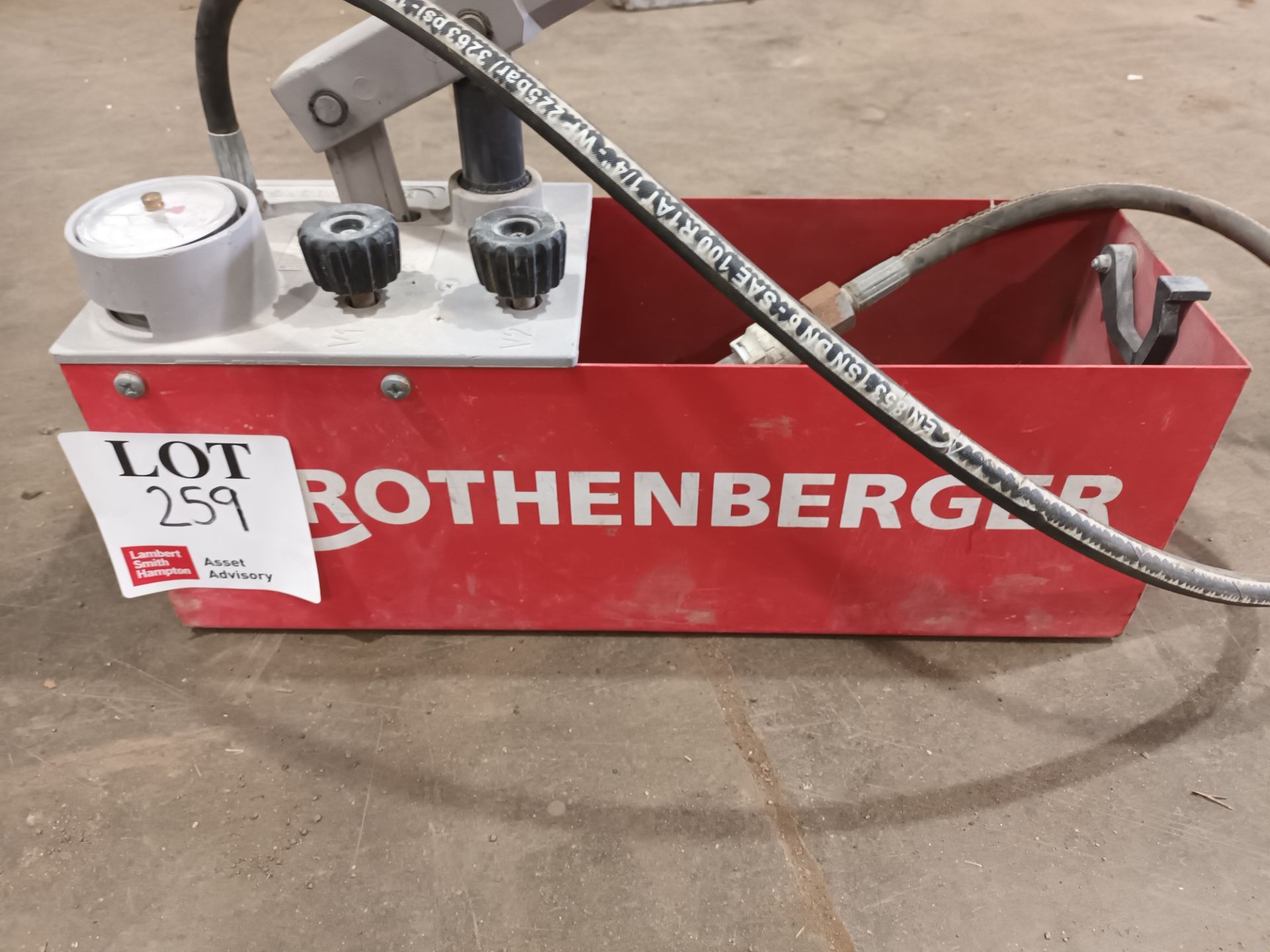 Rothenberger RP50-S pressure testing pump (Located: Hanslope) - Image 2 of 3