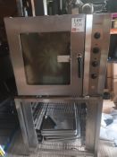 SMEG Alfa241 benchtop combi oven with stainless steel stand, type B23, serial number 570178-51106-33