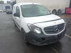 Mercedes Citan panel van, registration number BF68 EFJ with 150,055 miles (front end damage)