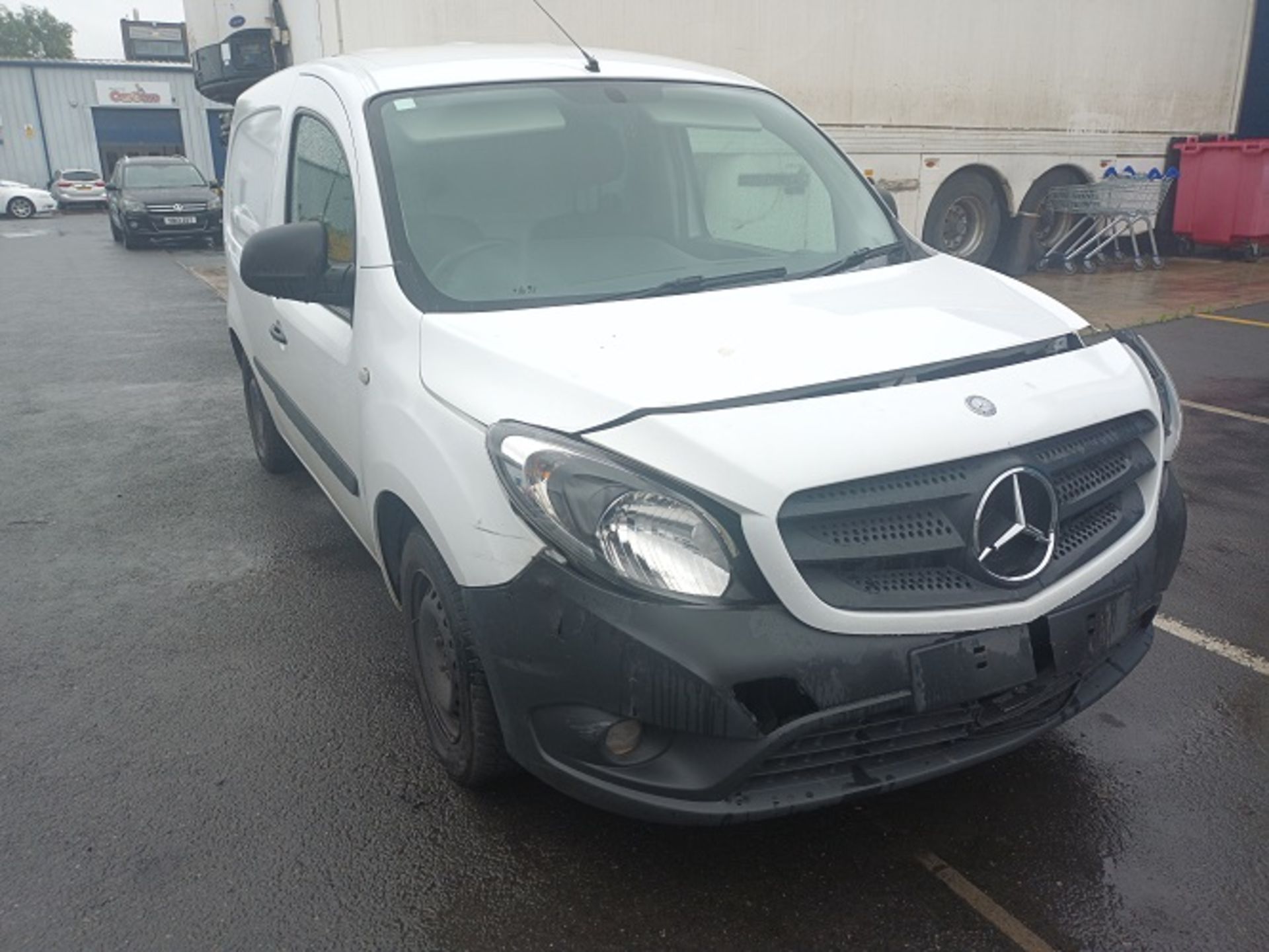 Mercedes Citan panel van, registration number BF68 EFJ with 150,055 miles (front end damage)