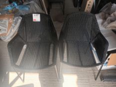 Two Cane-Line Breeze stackable lounge chairs (Located: Billericay)