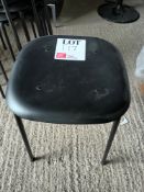 Seven black stackable stools (Located: Billericay)