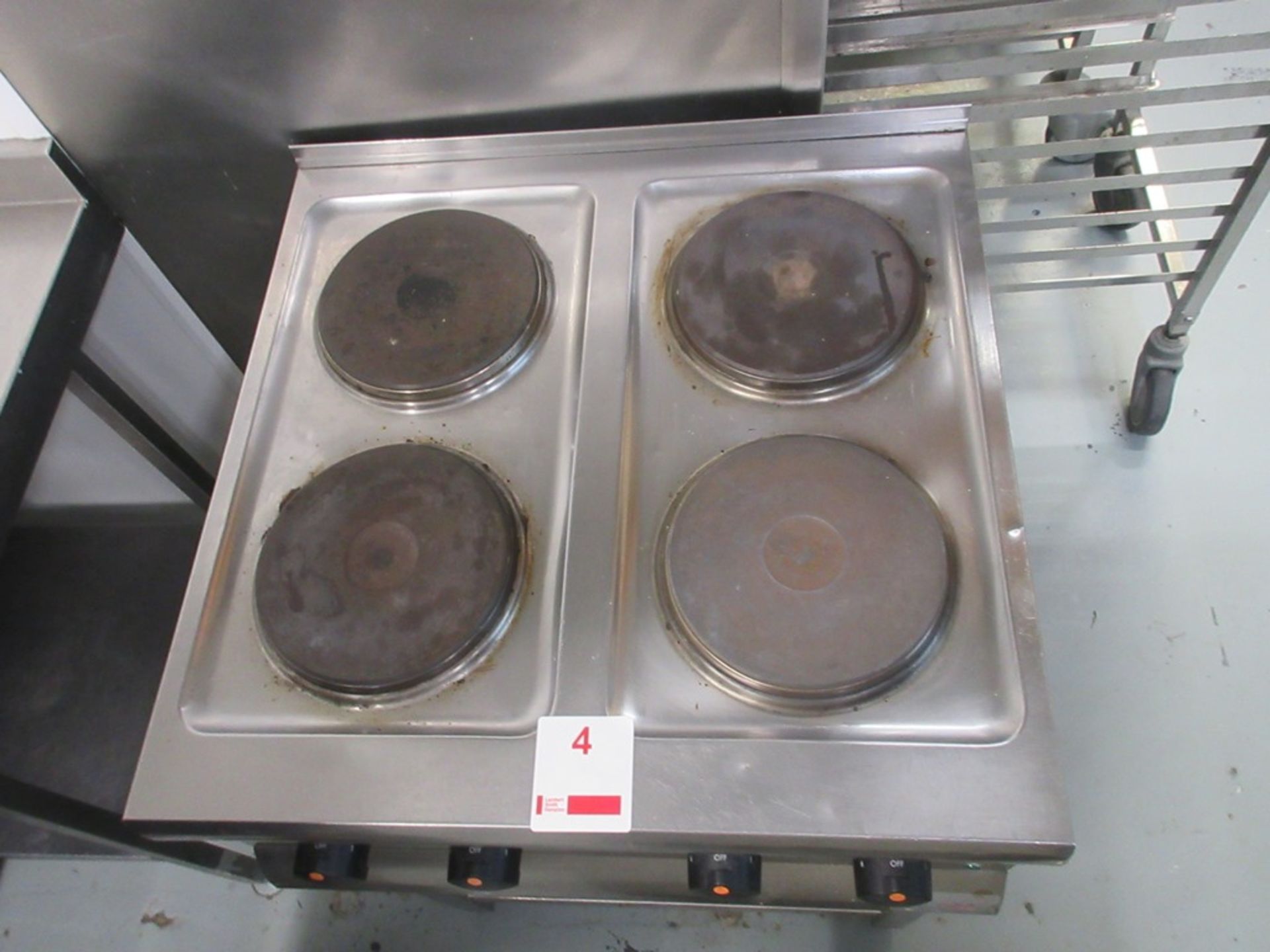 Lincat stainless steel 4 ring electric hob, Model HT6-A003, serial no. 27016630, approx. size: 600mm - Image 2 of 6