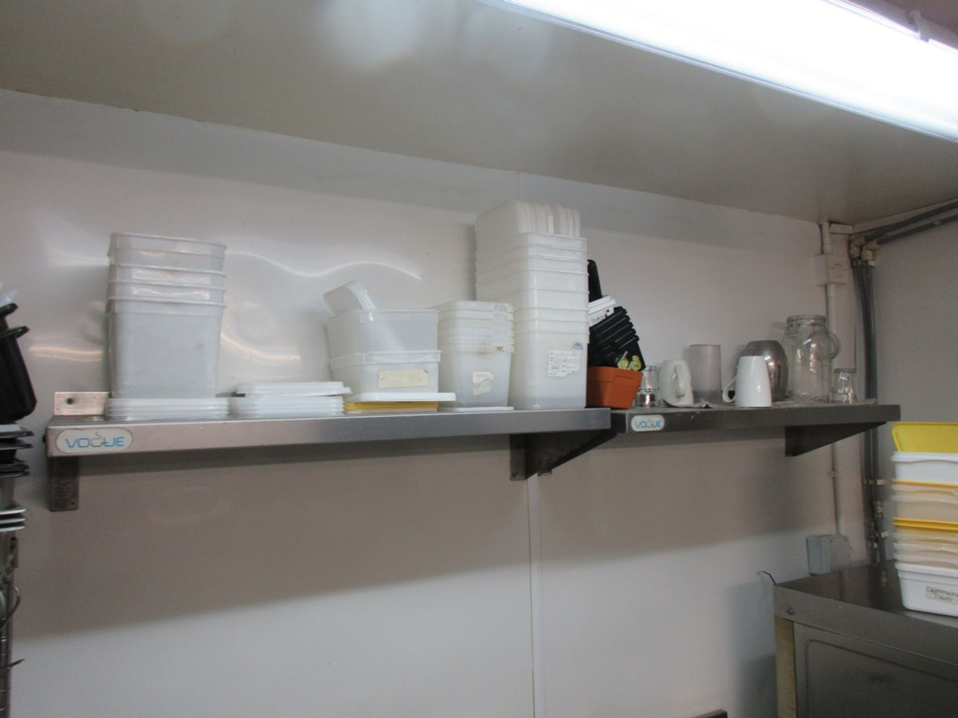Four Vogue stainless steel shelves, approx. size, 3 x 900mm x 300mm / 1 x 1.2m x 300mm - Image 3 of 5