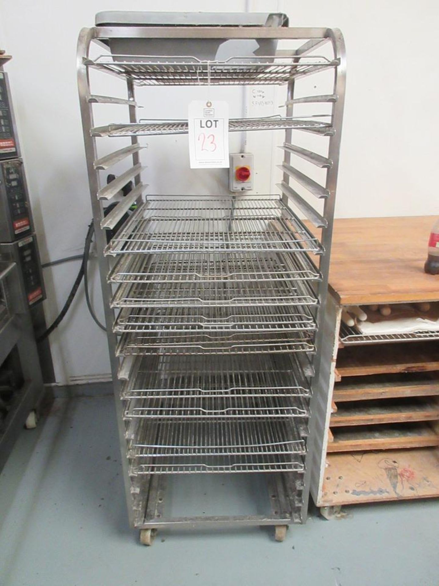 Three multi shelf stainless steel mobile racks - Image 2 of 3