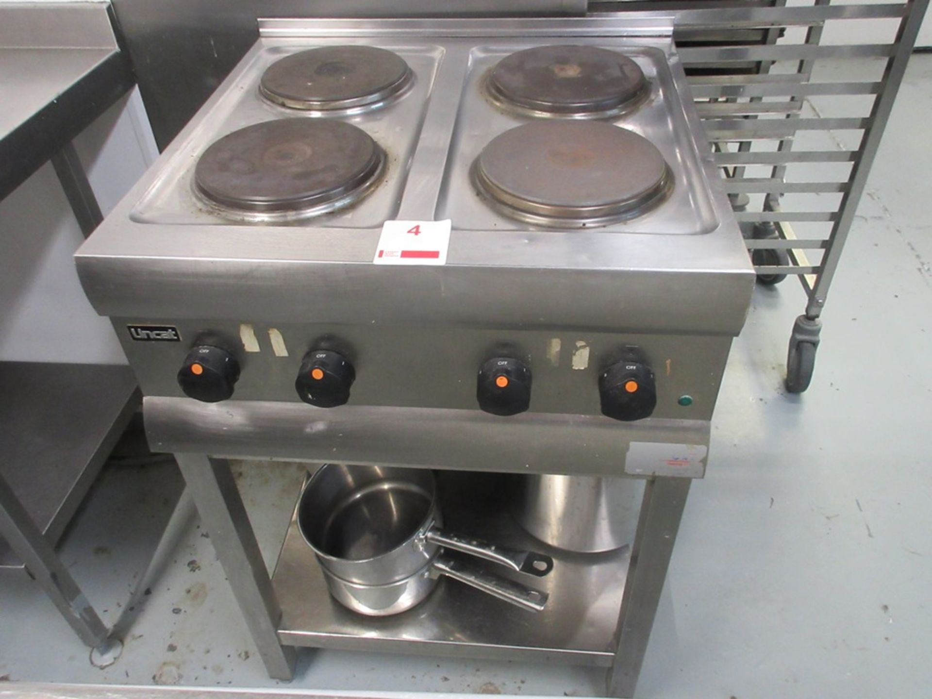 Lincat stainless steel 4 ring electric hob, Model HT6-A003, serial no. 27016630, approx. size: 600mm - Image 3 of 6