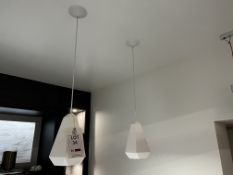 Two 5 pointed white drop lights