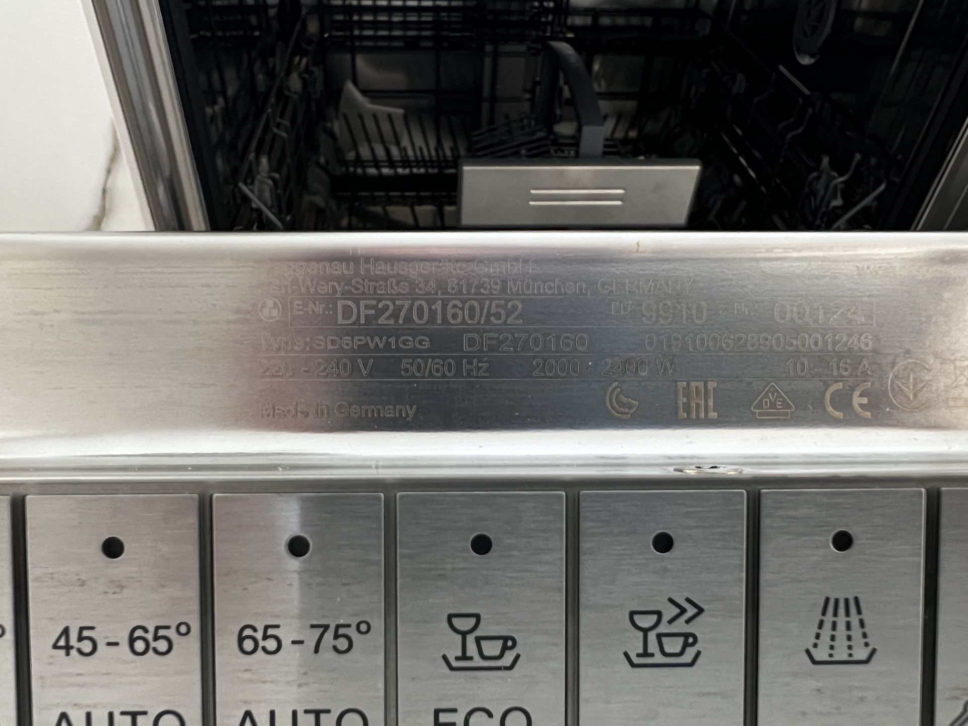 Gaggenau built in dishwasher, type SD6PW1GG, model DF270160 - Image 3 of 4