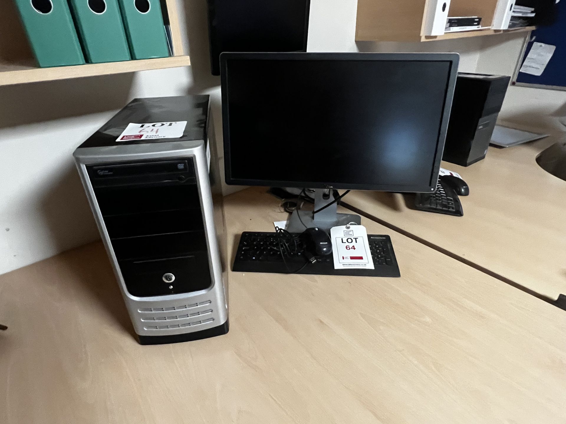 Unbranded PC & 1 Dell monitor, with keyboard & mouse
