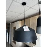 Black metal hanging light