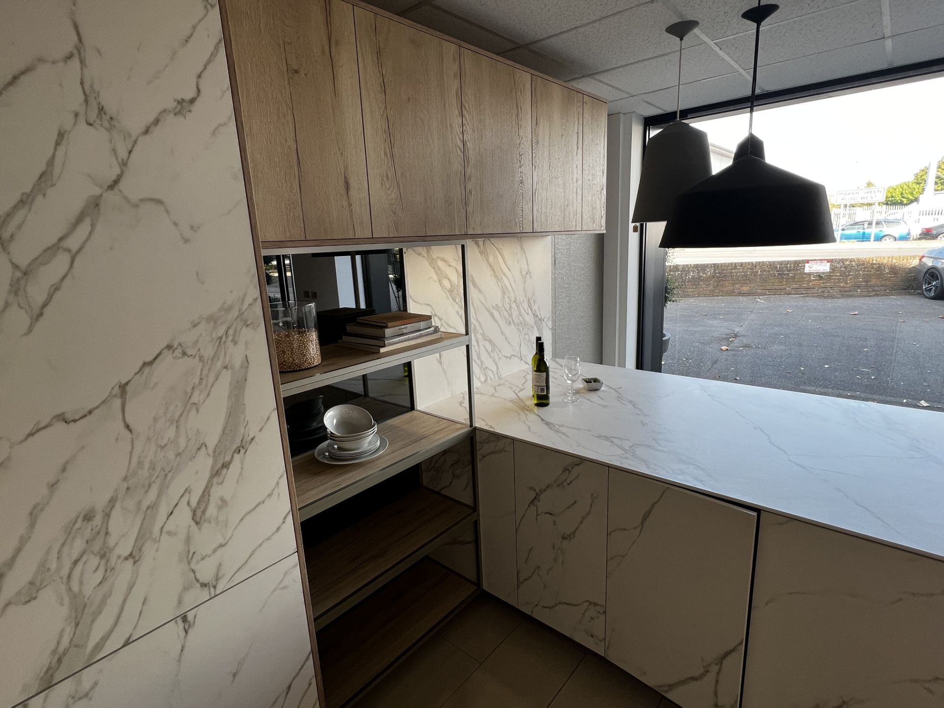 "The 8000" NeoLith display kitchen, marble/light wood effect. To include Blanco sink, retail price - Bild 5 aus 11