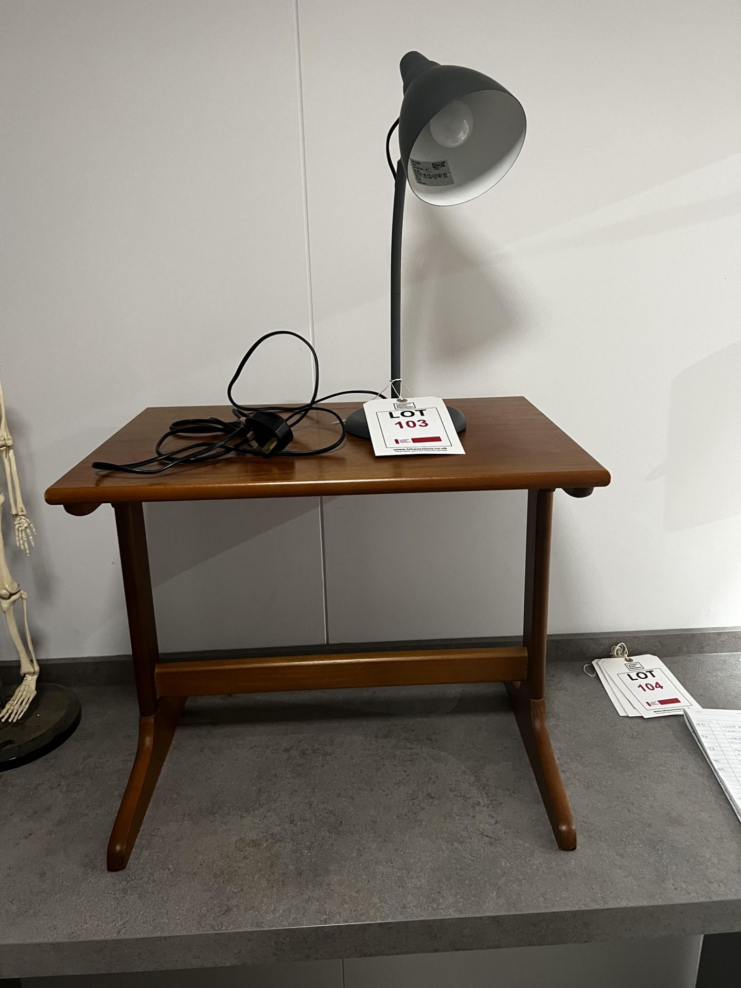 Small table and lamp