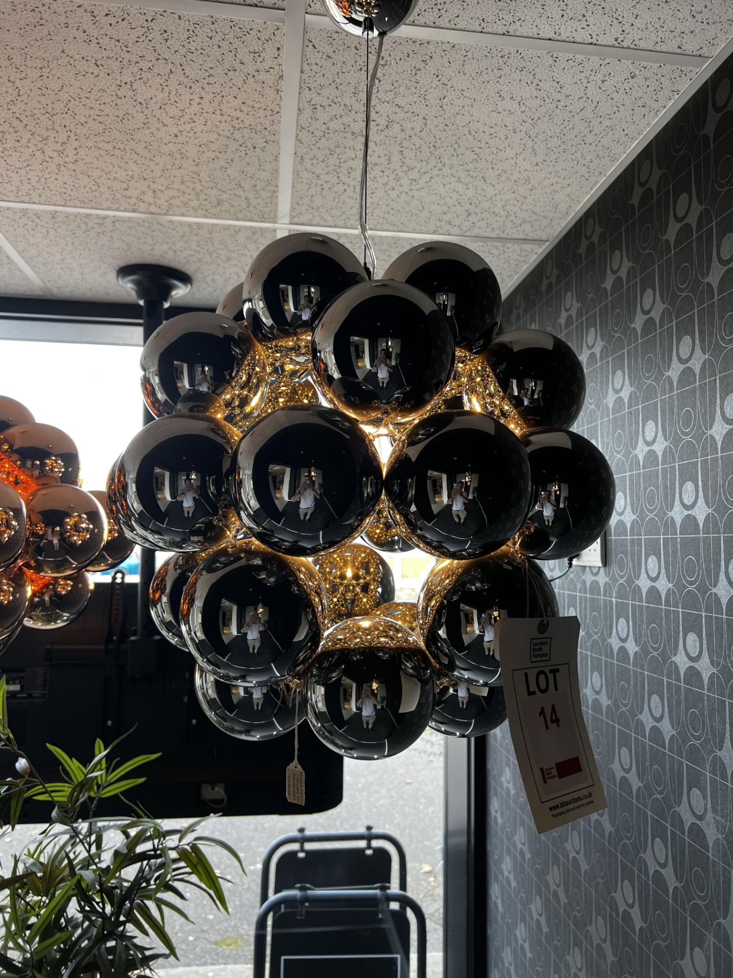 Chrome ball hanging light (ex display)